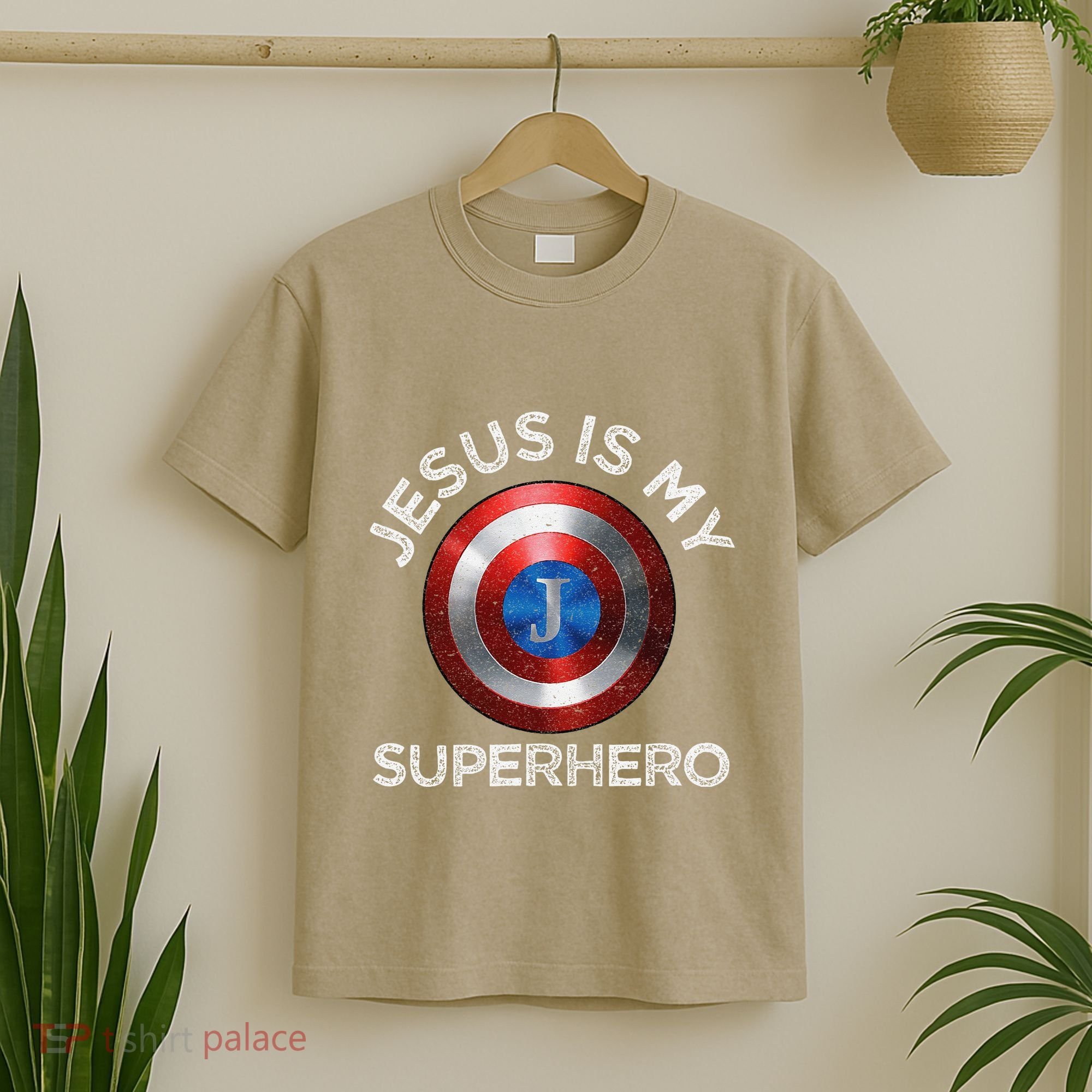 Jesus Is My Superhero Cute Powerful Christian Gift American T-Shirt