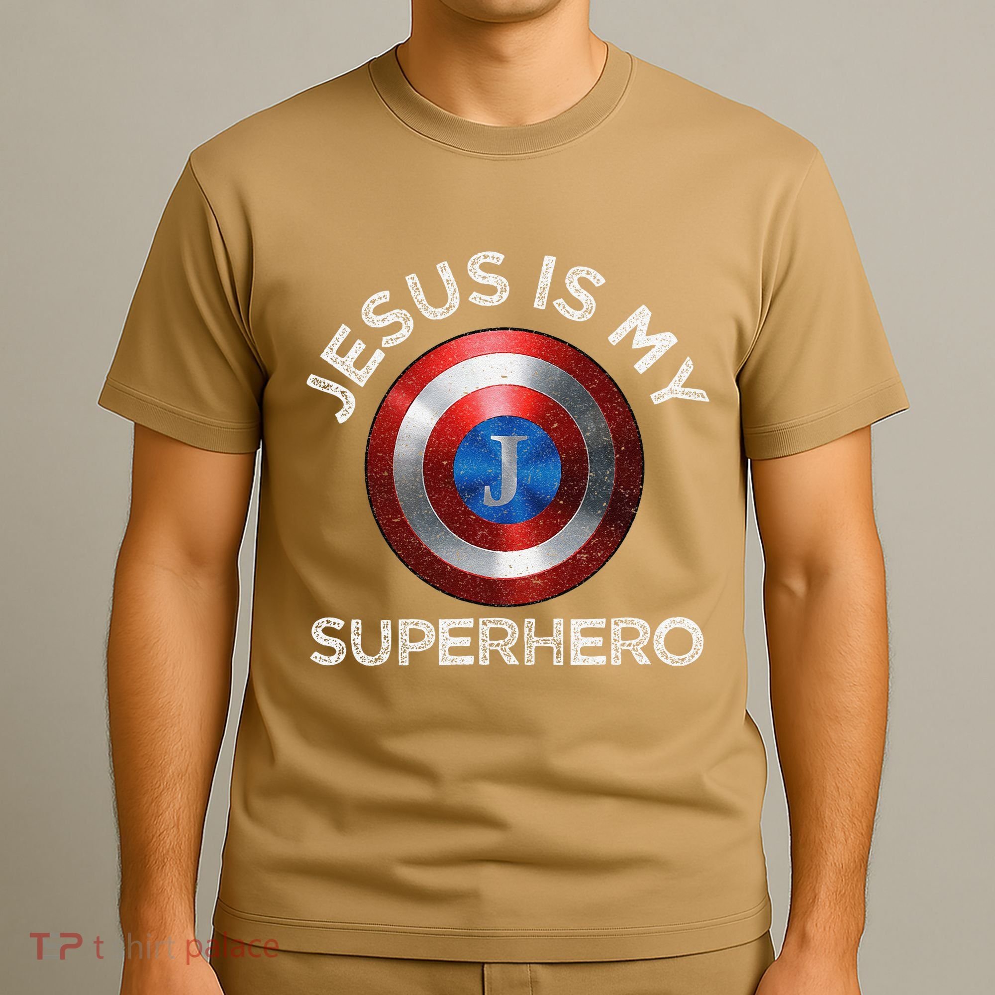 Jesus Is My Superhero Cute Powerful Christian Gift American T-Shirt