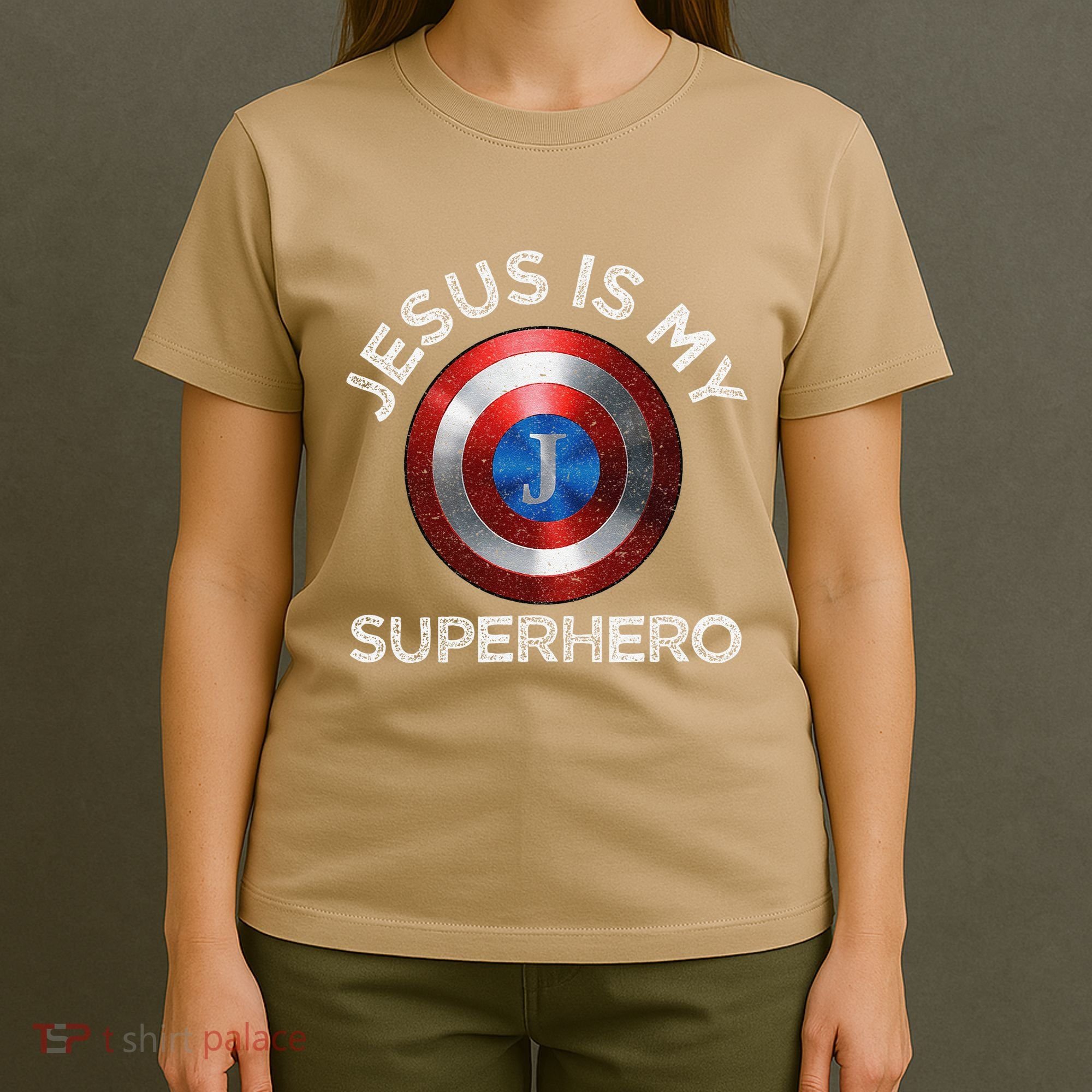 Jesus Is My Superhero Cute Powerful Christian Gift American T-Shirt