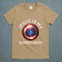 Jesus Is My Superhero Cute Powerful Christian Gift American T-Shirt thumb 5