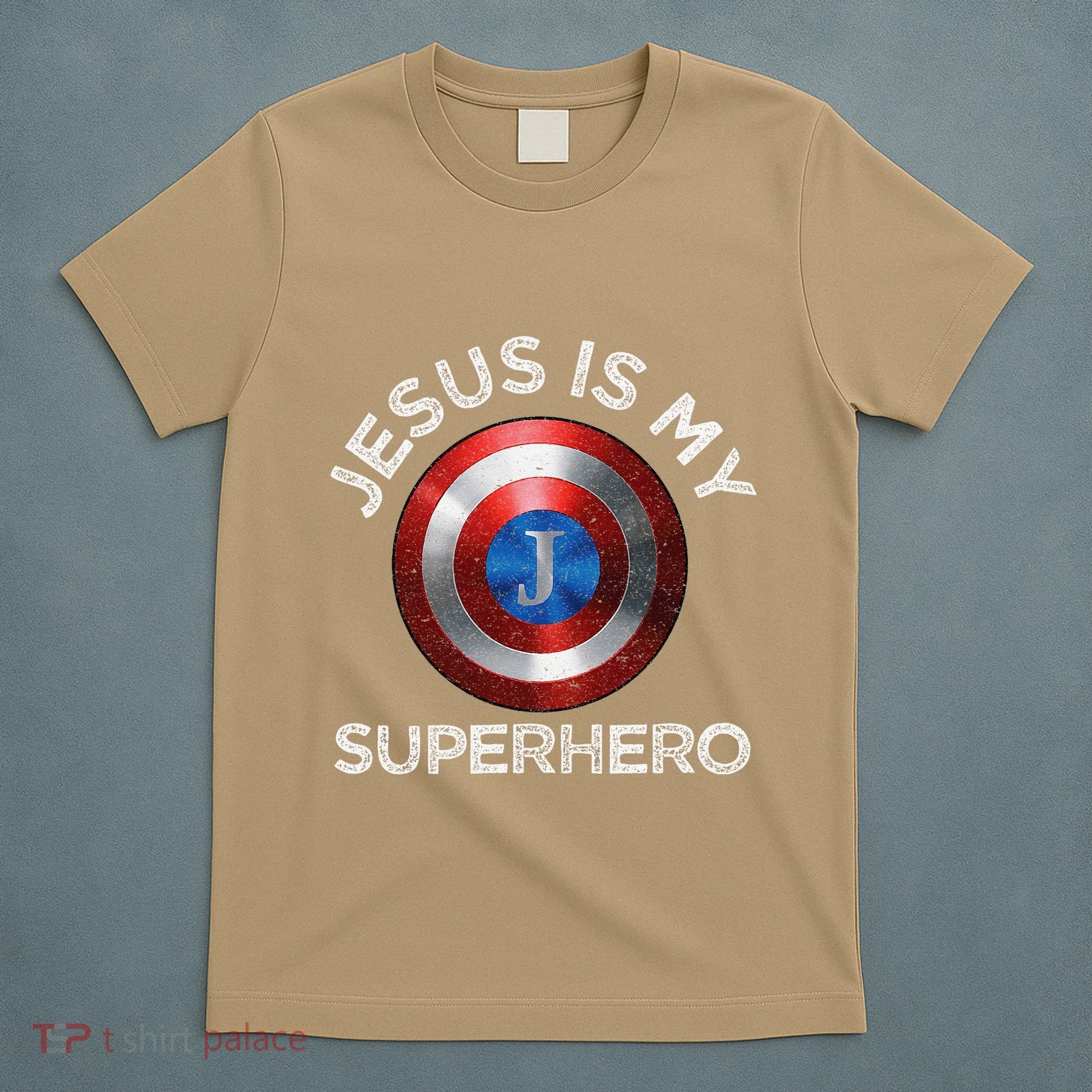 Jesus Is My Superhero Cute Powerful Christian Gift American T-Shirt