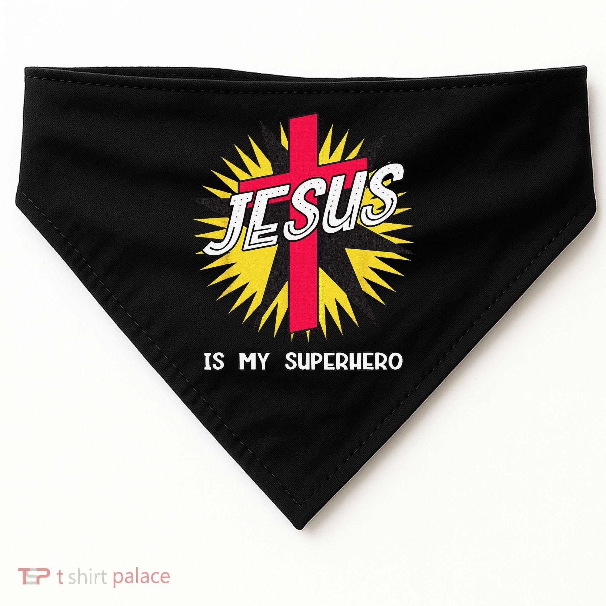 Jesus Is My Superhero Gift USA-Made Doggie Bandana