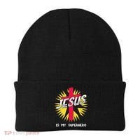 Jesus Is My Superhero Gift Beanie thumb 0