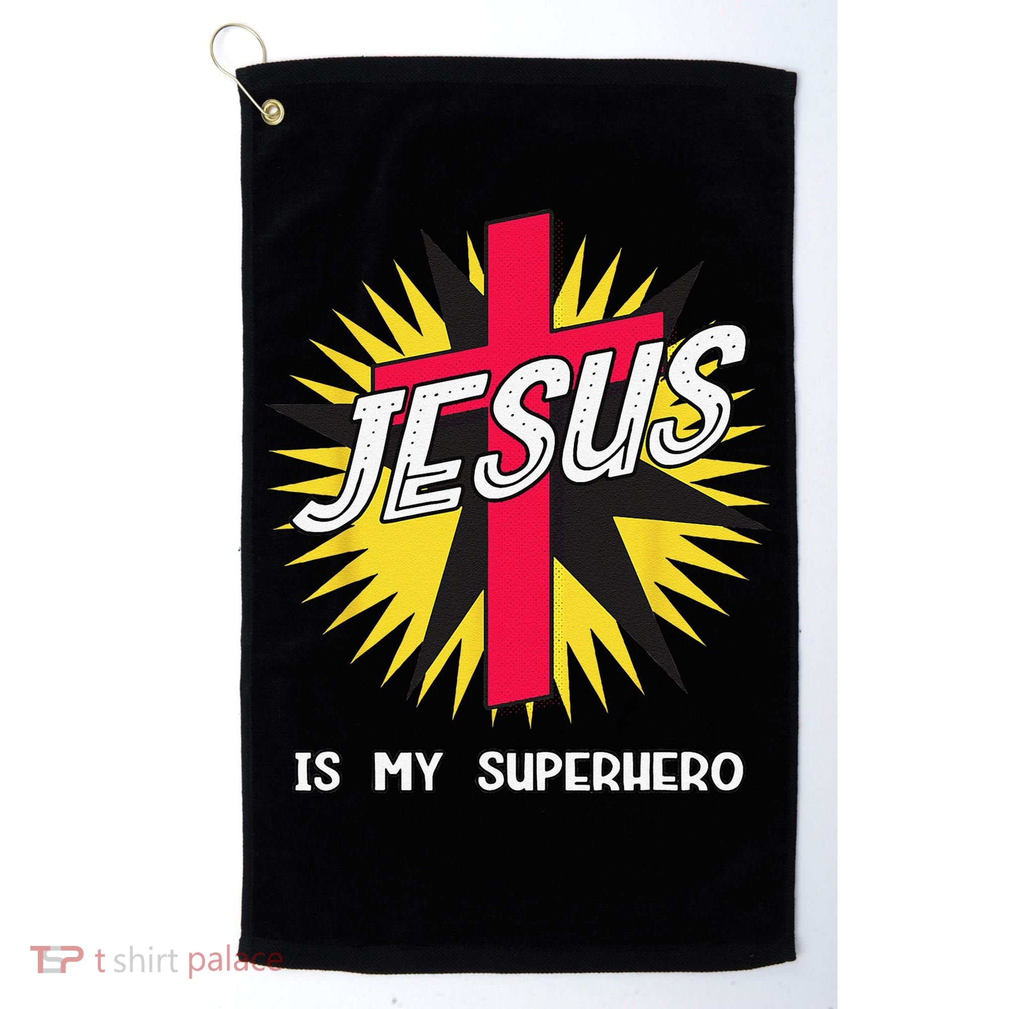 Jesus Is My Superhero Gift Golf Towel