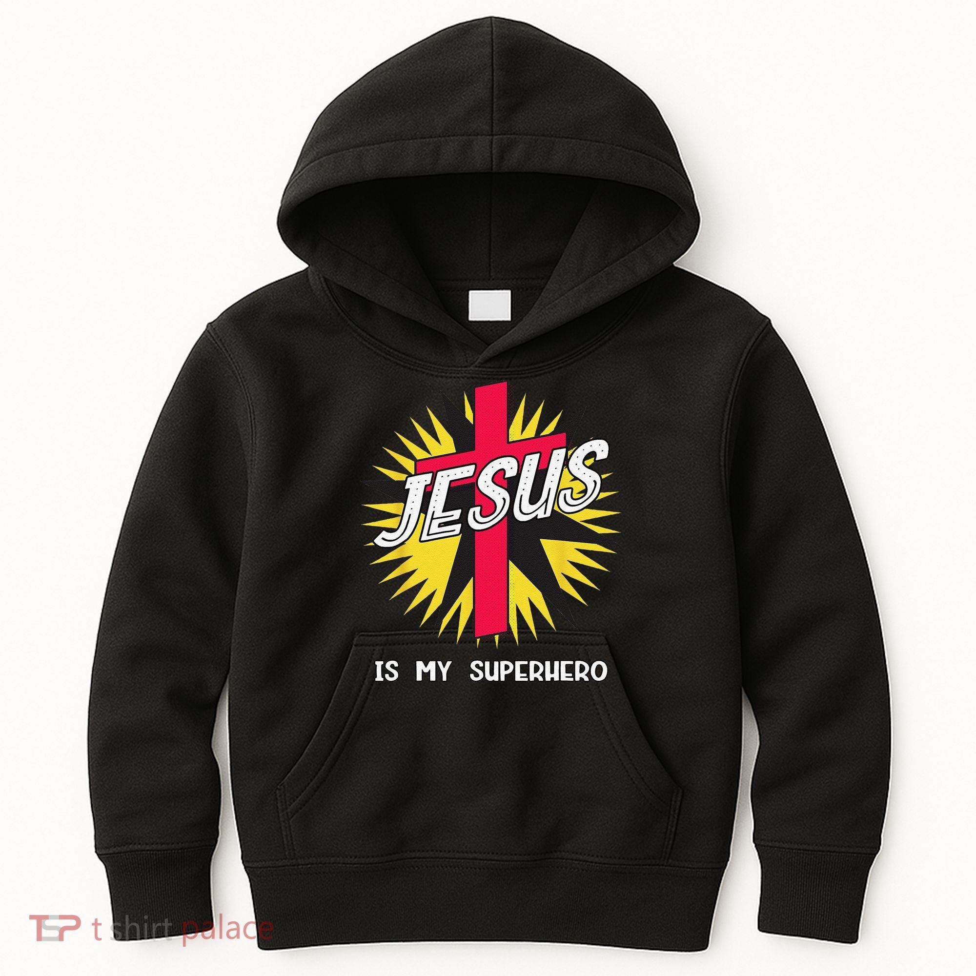 Jesus Is My Superhero Gift Kids Hoodie