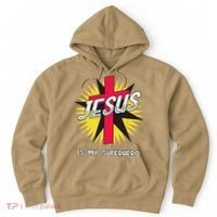 Jesus Is My Superhero Gift Hoodie thumb 0