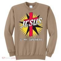 Jesus Is My Superhero Gift Sweatshirt thumb 0