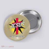 Jesus Is My Superhero Gift Button thumb 0