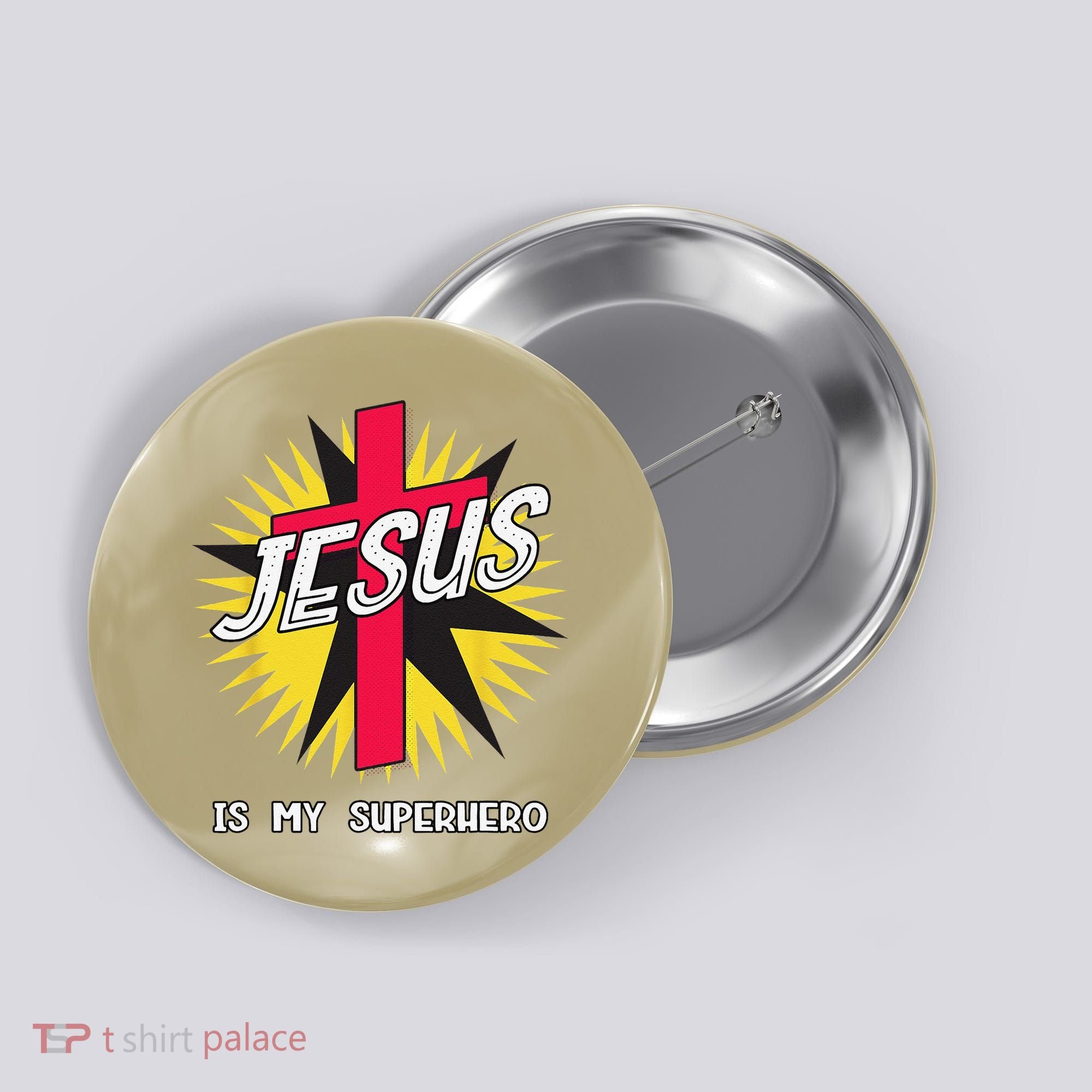 Jesus Is My Superhero Gift Button