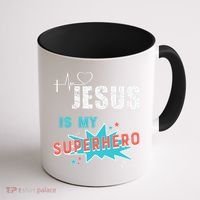 Jesus Is My Superhero Sweet Powerful Christian Coffee Mug thumb 1