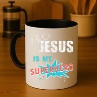 Jesus Is My Superhero Sweet Powerful Christian Coffee Mug thumb 4