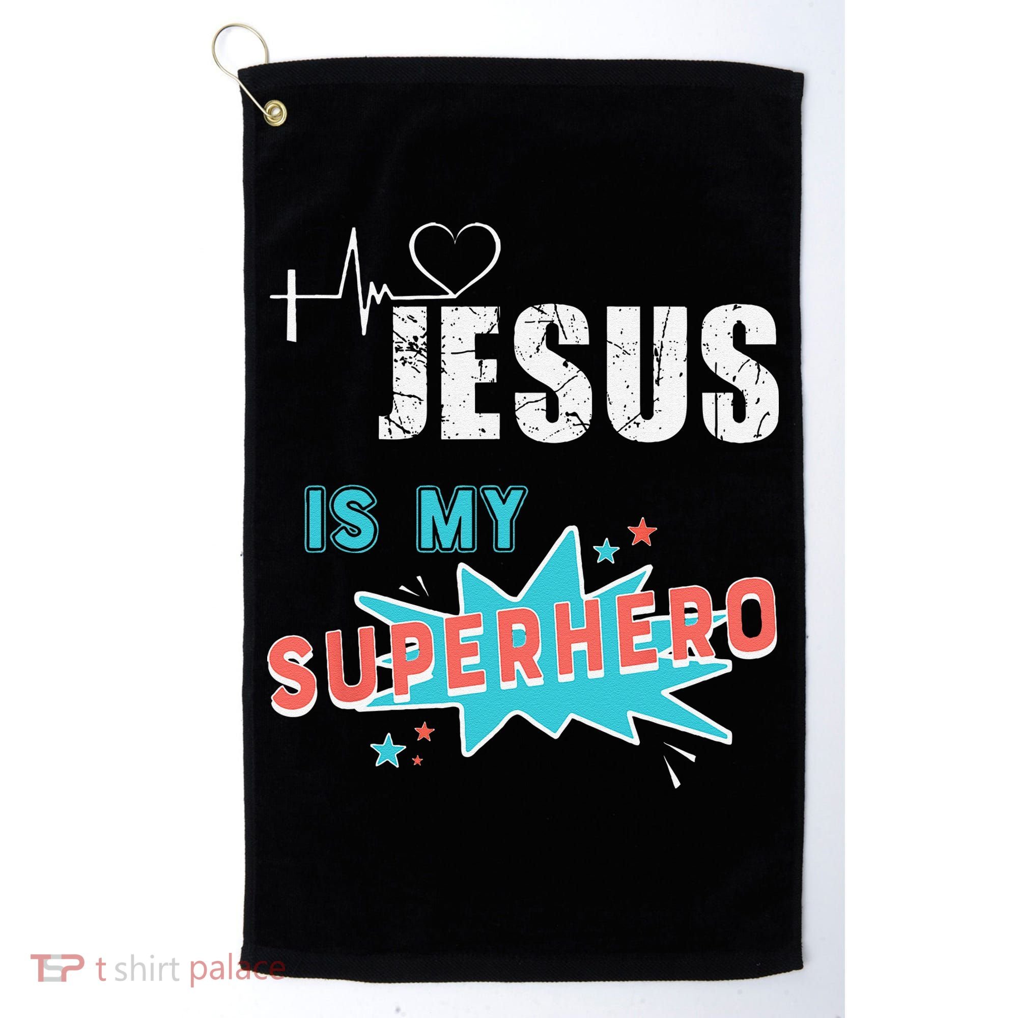 Jesus Is My Superhero Sweet Powerful Christian Golf Towel