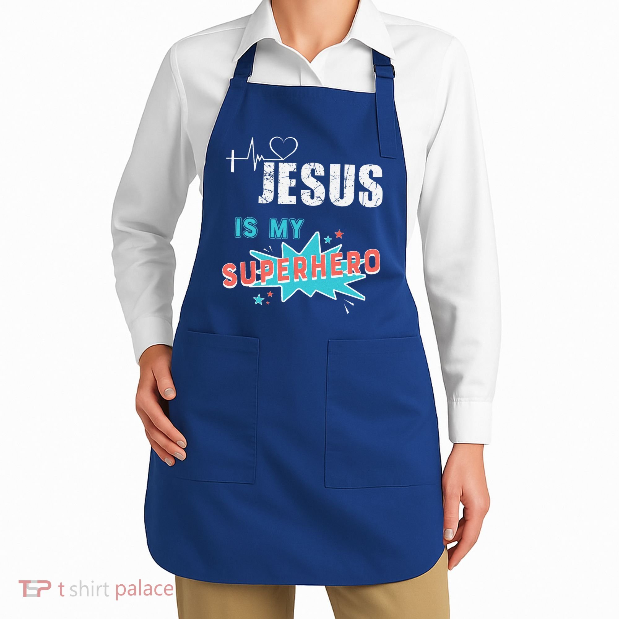 Jesus Is My Superhero Sweet Powerful Christian Apron