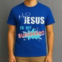 Jesus Is My Superhero Sweet Powerful Christian T-Shirt thumb 3