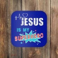 Jesus Is My Superhero Sweet Powerful Christian Coaster thumb 0