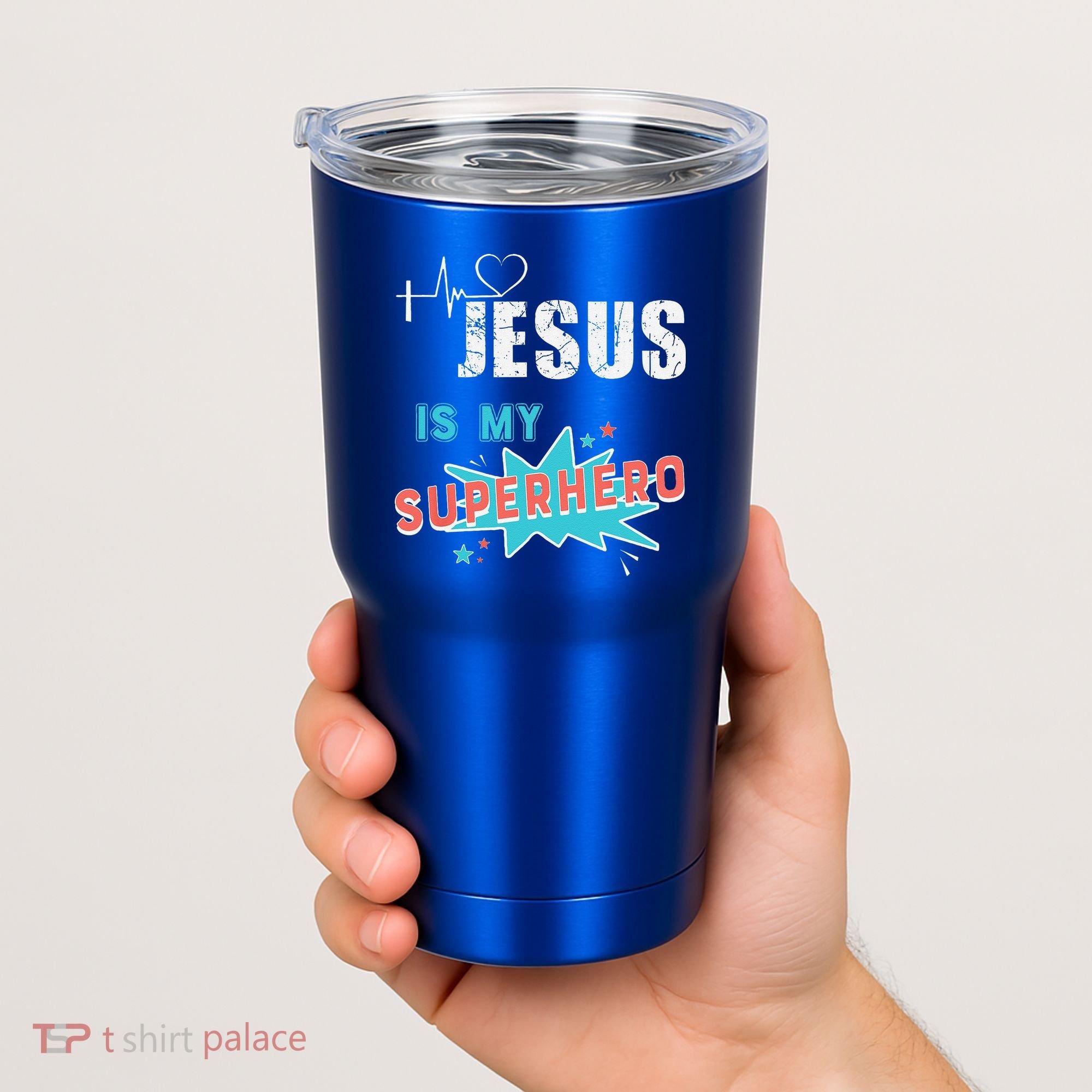 Jesus Is My Superhero Sweet Powerful Christian Tumbler