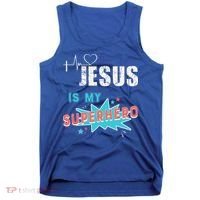 Jesus Is My Superhero Sweet Powerful Christian Tank Top thumb 0