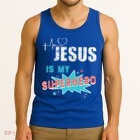 Jesus Is My Superhero Sweet Powerful Christian Tank Top thumb 3