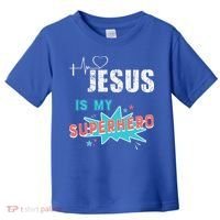 Jesus Is My Superhero Sweet Powerful Christian Toddler T-Shirt thumb 0