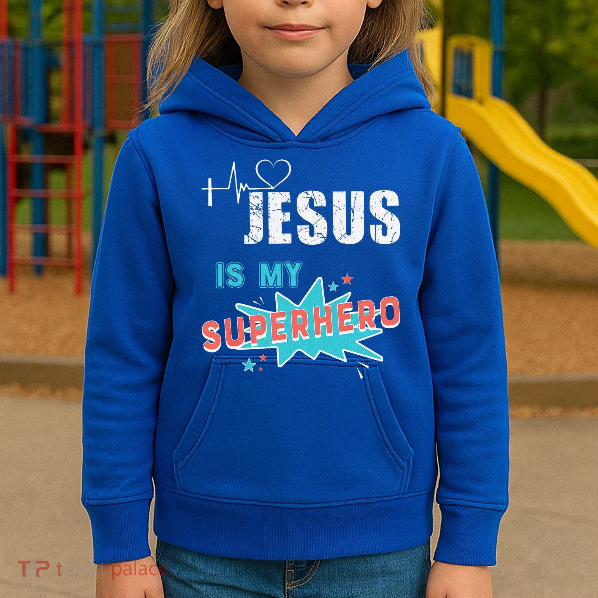 Jesus Is My Superhero Sweet Powerful Christian Kids Hoodie