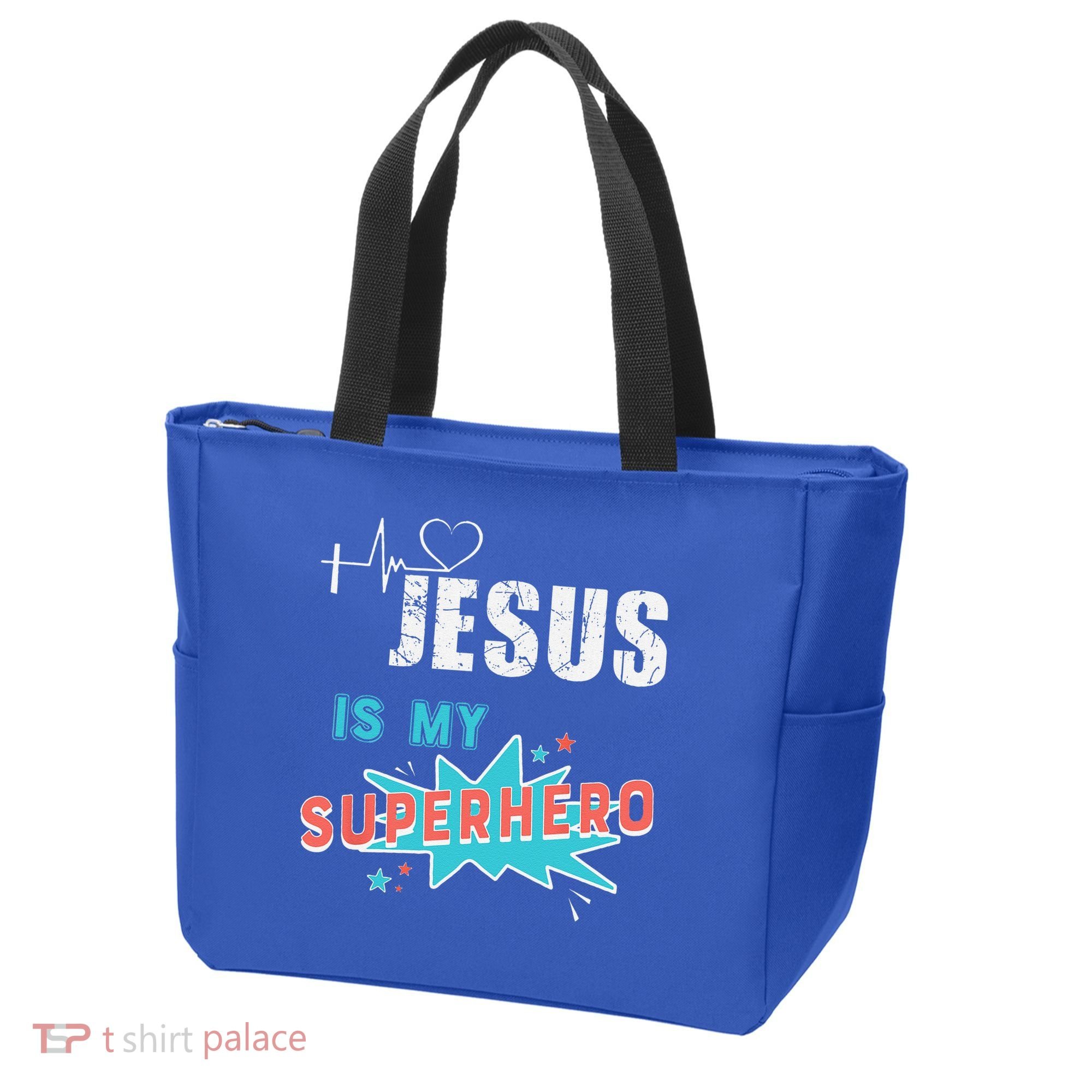 Jesus Is My Superhero Sweet Powerful Christian Tote Bag