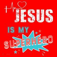Jesus Is My Superhero Sweet Powerful Christian Santa Hat thumb 1
