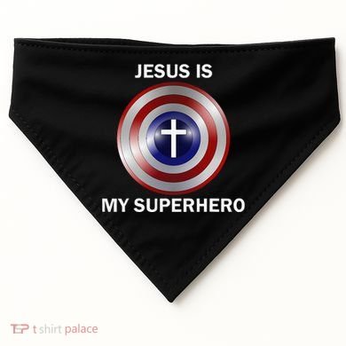 Jesus Is My Superhero T USA-Made Doggie Bandana