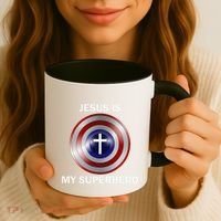 Jesus Is My Superhero T Coffee Mug thumb 3