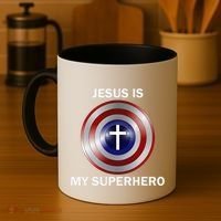 Jesus Is My Superhero T Coffee Mug thumb 4