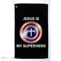 Jesus Is My Superhero T Golf Towel thumb 0