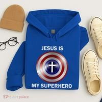 Jesus Is My Superhero T Hoodie thumb 4