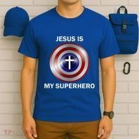 Jesus Is My Superhero T T-Shirt thumb 6