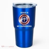 Jesus Is My Superhero T Tumbler thumb 0