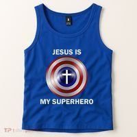 Jesus Is My Superhero T Tank Top thumb 2