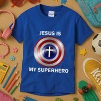 Jesus Is My Superhero T Kids T-Shirt thumb 3
