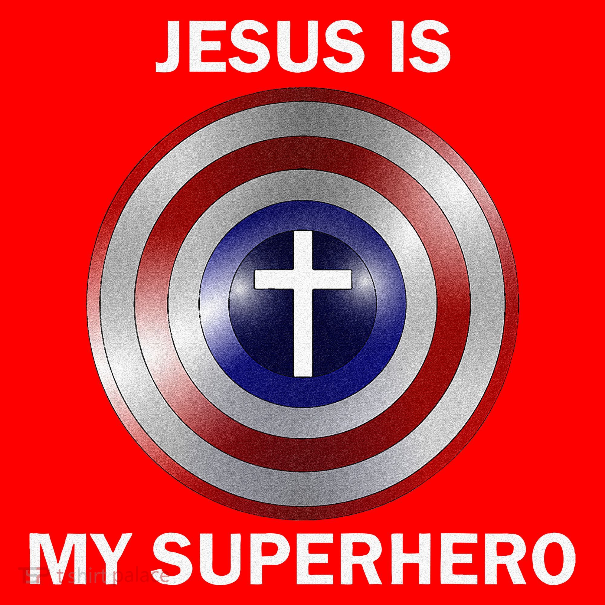 Jesus Is My Superhero T Santa Hat