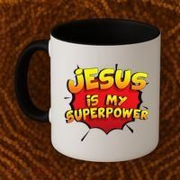 Jesus Is My Superpower Christian Gift Coffee Mug thumb 2