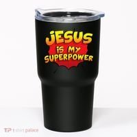 Jesus Is My Superpower Christian Gift Tumbler thumb 0