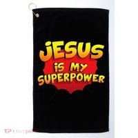 Jesus Is My Superpower Christian Gift Golf Towel thumb 0