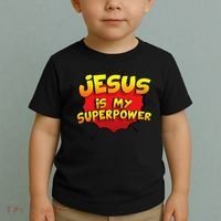 Jesus Is My Superpower Christian Gift Toddler T-Shirt thumb 2