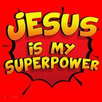 Jesus Is My Superpower Christian Gift Santa Hat thumb 1
