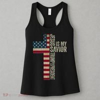 Jesus Is My Savior Trump Is My President Trump 2024 Maga Women's Tank Top thumb 3