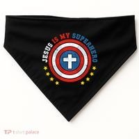 Jesus Is My Superhero Luke 1910 He Came To Save The Lost USA-Made Doggie Bandana thumb 0