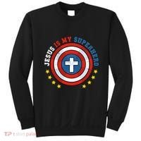 Jesus Is My Superhero Luke 1910 He Came To Save The Lost Sweatshirt thumb 0