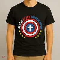 Jesus Is My Superhero Luke 1910 He Came To Save The Lost T-Shirt thumb 3