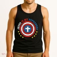 Jesus Is My Superhero Luke 1910 He Came To Save The Lost Tank Top thumb 3