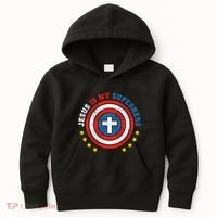 Jesus Is My Superhero Luke 1910 He Came To Save The Lost Kids Hoodie thumb 0