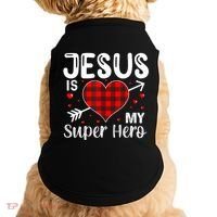 Jesus Is My Superhero Cute Powerful Christian Doggie Tank thumb 0