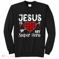 Jesus Is My Superhero Cute Powerful Christian Sweatshirt thumb 0