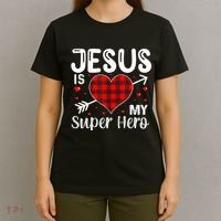 Jesus Is My Superhero Cute Powerful Christian T-Shirt thumb 4
